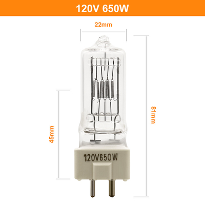 لامپ لامپ هالوژن کوارتز هالوژن جایگزین 650w 120v