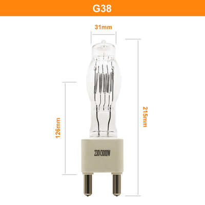 230V 3000W Marine Searchlight Bulbs Boat Halogen Light G38 3200K Stage Studio