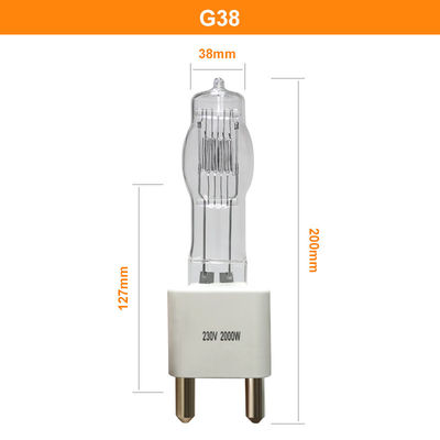 لامپ تنگستن 230 ولت 2000 وات G38 کوارتز گلوب هالوژن