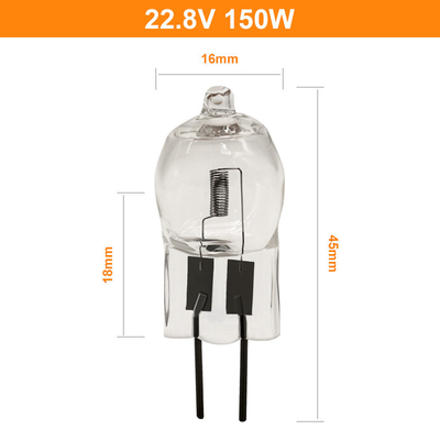 لامپ هالوژن تنگستن کوارتز دو پین G6.35 150w 22.8V لامپ روشنایی اتاق عمل