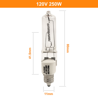 لامپ ابزار 120 ولت 250 وات هالوژن یک سر Jd E11 Mini Candelabra